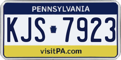 PA license plate KJS7923