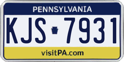 PA license plate KJS7931