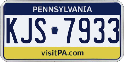 PA license plate KJS7933