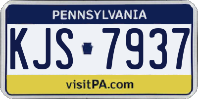 PA license plate KJS7937