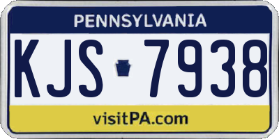 PA license plate KJS7938