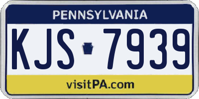 PA license plate KJS7939