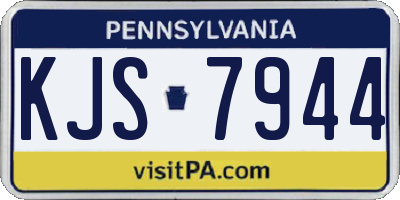 PA license plate KJS7944