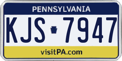 PA license plate KJS7947