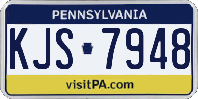 PA license plate KJS7948