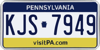 PA license plate KJS7949