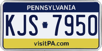PA license plate KJS7950