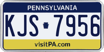PA license plate KJS7956