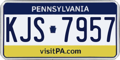PA license plate KJS7957