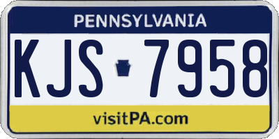 PA license plate KJS7958