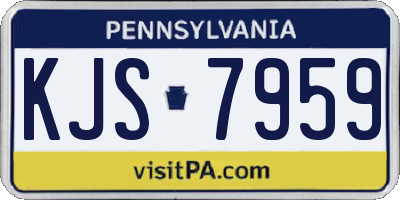 PA license plate KJS7959