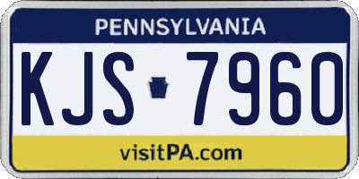 PA license plate KJS7960