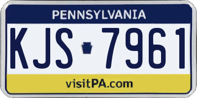 PA license plate KJS7961