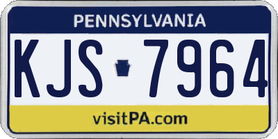 PA license plate KJS7964