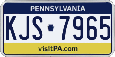 PA license plate KJS7965