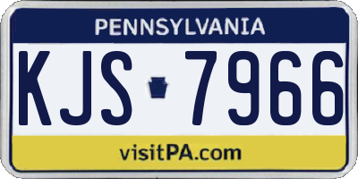 PA license plate KJS7966