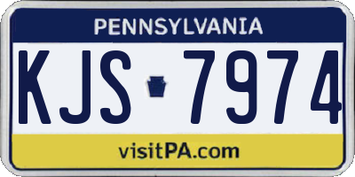 PA license plate KJS7974