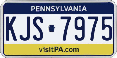 PA license plate KJS7975