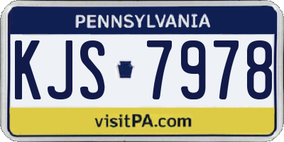 PA license plate KJS7978