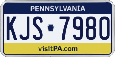 PA license plate KJS7980
