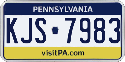 PA license plate KJS7983