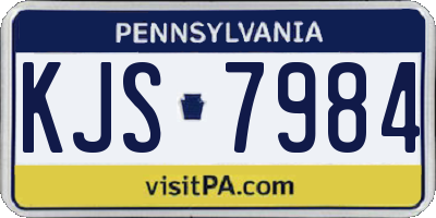 PA license plate KJS7984