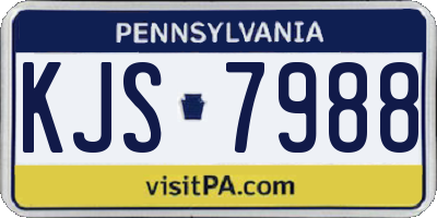 PA license plate KJS7988