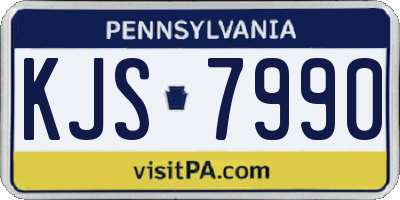 PA license plate KJS7990