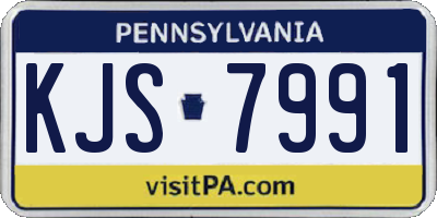 PA license plate KJS7991
