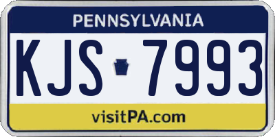 PA license plate KJS7993