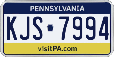 PA license plate KJS7994