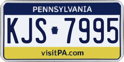 PA license plate KJS7995
