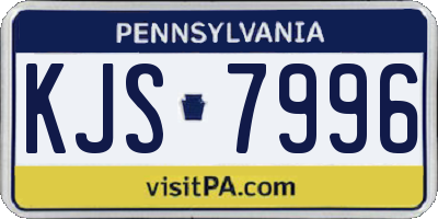 PA license plate KJS7996