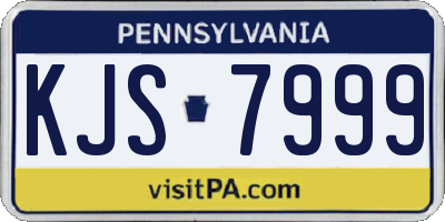 PA license plate KJS7999