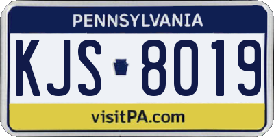 PA license plate KJS8019