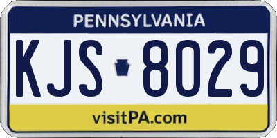 PA license plate KJS8029