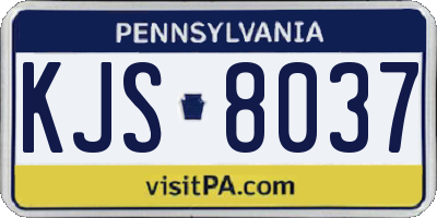 PA license plate KJS8037