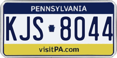 PA license plate KJS8044