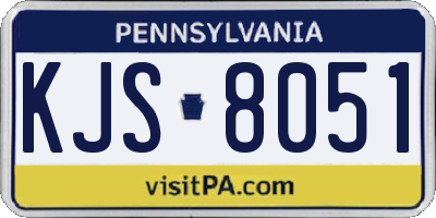 PA license plate KJS8051