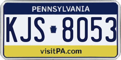 PA license plate KJS8053