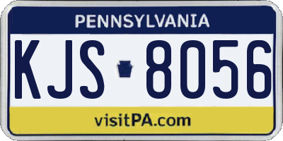PA license plate KJS8056