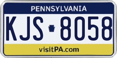 PA license plate KJS8058