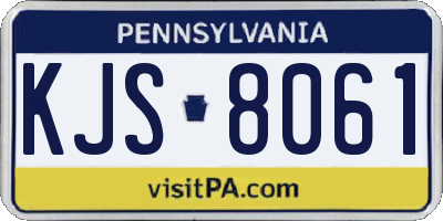 PA license plate KJS8061