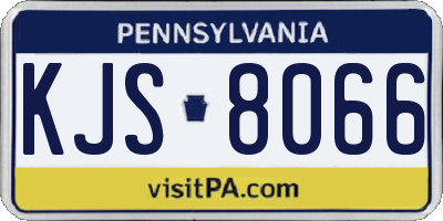 PA license plate KJS8066