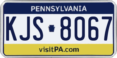 PA license plate KJS8067
