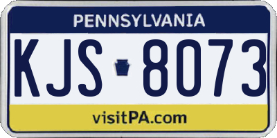 PA license plate KJS8073