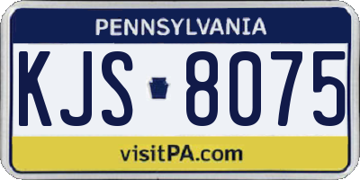 PA license plate KJS8075