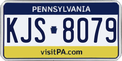 PA license plate KJS8079