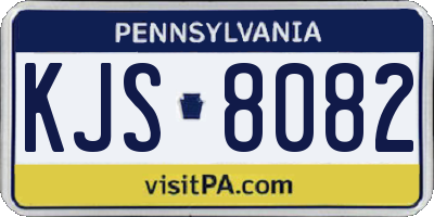 PA license plate KJS8082