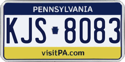 PA license plate KJS8083